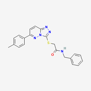 molecular formula C21H19N5OS B2525347 N-benzyl-2-((6-(p-tolyl)-[1,2,4]triazolo[4,3-b]pyridazin-3-yl)thio)acetamide CAS No. 894064-62-1