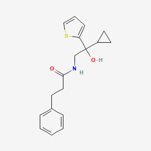 N-(2-cyclopropyl-2-hydroxy-2-(thiophen-2-yl)ethyl)-3-phenylpropanamide