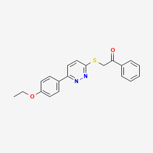 molecular formula C20H18N2O2S B2525354 2-[6-(4-Ethoxyphenyl)pyridazin-3-yl]sulfanyl-1-phenylethanone CAS No. 872689-23-1