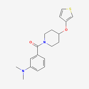 molecular formula C18H22N2O2S B2525355 (3-(Dimethylamino)phenyl)(4-(thiophen-3-yloxy)piperidin-1-yl)methanone CAS No. 2034465-82-0