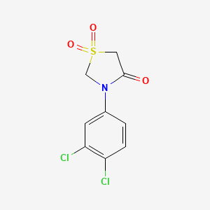 3-(3,4-Dichlorophenyl)-1lambda~6~,3-thiazolane-1,1,4-trione