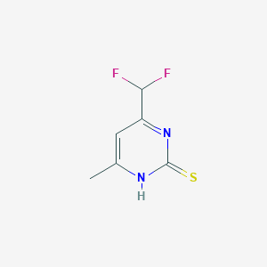molecular formula C6H6F2N2S B2525366 4-(Difluoromethyl)-6-methylpyrimidine-2-thiol CAS No. 438221-08-0