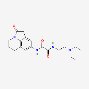 molecular formula C19H26N4O3 B2525391 N1-(2-(diethylamino)ethyl)-N2-(2-oxo-2,4,5,6-tetrahydro-1H-pyrrolo[3,2,1-ij]quinolin-8-yl)oxalamide CAS No. 898454-64-3