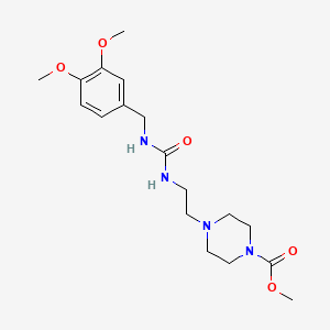Methyl 4-(2-(3-(3,4-dimethoxybenzyl)ureido)ethyl)piperazine-1-carboxylate