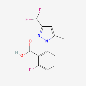 2-[3-(Difluoromethyl)-5-methylpyrazol-1-yl]-6-fluorobenzoic acid