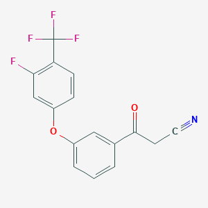 3-{3-[3-Fluoro-4-(trifluoromethyl)phenoxy]phenyl}-3-oxopropanenitrile