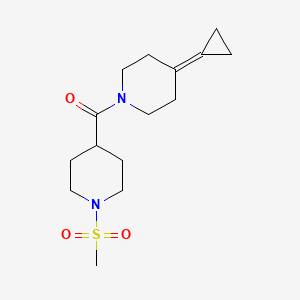 molecular formula C15H24N2O3S B2525407 (4-Cyclopropylidenepiperidin-1-yl)(1-(methylsulfonyl)piperidin-4-yl)methanone CAS No. 2097917-19-4