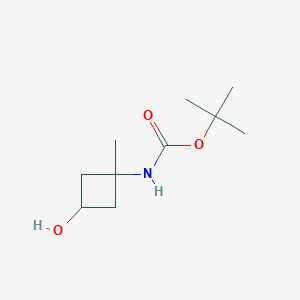 molecular formula C10H19NO3 B2525417 叔丁基N-(3-羟基-1-甲基环丁基)氨基甲酸酯 CAS No. 2168025-77-0