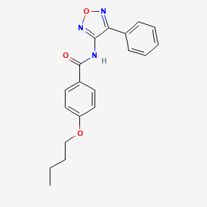 molecular formula C19H19N3O3 B2525428 4-丁氧基-N-(4-苯基-1,2,5-噁二唑-3-基)苯甲酰胺 CAS No. 881218-54-8