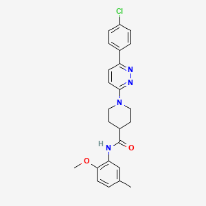 molecular formula C24H25ClN4O2 B2525473 1-(6-(4-chlorophenyl)pyridazin-3-yl)-N-(2-methoxy-5-methylphenyl)piperidine-4-carboxamide CAS No. 1203253-73-9
