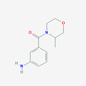 molecular formula C12H16N2O2 B2525474 3-(3-甲基吗啉-4-甲酰基)苯胺 CAS No. 1156650-30-4