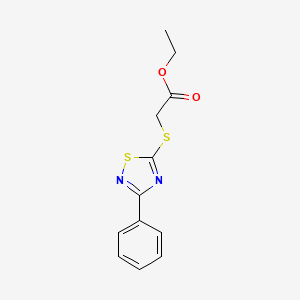molecular formula C12H12N2O2S2 B2525482 2-[(3-苯基-1,2,4-噻二唑-5-基)硫代]乙酸乙酯 CAS No. 33062-15-6