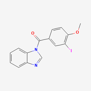 molecular formula C15H11IN2O2 B2525484 (1H-benzo[d]imidazol-1-yl)(3-iodo-4-methoxyphenyl)methanone CAS No. 587841-45-0