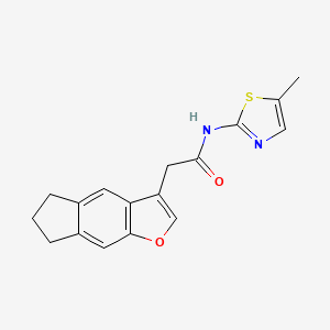 molecular formula C17H16N2O2S B2525487 2-(6,7-dihydro-5H-cyclopenta[f][1]benzofuran-3-yl)-N-(5-methyl-1,3-thiazol-2-yl)acetamide CAS No. 790245-61-3