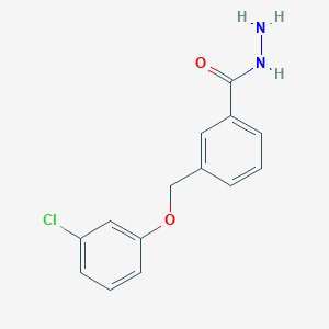 molecular formula C14H13ClN2O2 B2525492 3-[(3-Chlorophenoxy)methyl]benzohydrazide CAS No. 832738-05-3