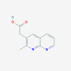 molecular formula C11H10N2O2 B2525511 2-(2-甲基-1,8-萘啶-3-基)乙酸 CAS No. 746601-65-0