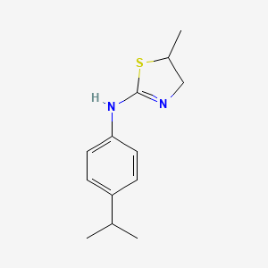 molecular formula C13H18N2S B2525512 5-methyl-N-[4-(propan-2-yl)phenyl]-1,3-thiazolidin-2-imine CAS No. 721418-85-5