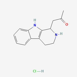 molecular formula C14H17ClN2O B2525546 1-(2,3,4,9-tetrahydro-1H-pyrido[3,4-b]indol-1-yl)propan-2-one hydrochloride CAS No. 157103-26-9