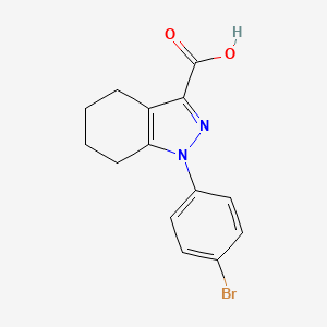 molecular formula C14H13BrN2O2 B2525556 1-(4-bromophenyl)-4,5,6,7-tetrahydro-1H-indazole-3-carboxylic acid CAS No. 123345-20-0