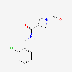 molecular formula C13H15ClN2O2 B2525567 1-acetyl-N-(2-chlorobenzyl)azetidine-3-carboxamide CAS No. 1396873-38-3