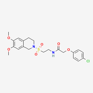 2-(4-chlorophenoxy)-N-(2-((6,7-dimethoxy-3,4-dihydroisoquinolin-2(1H)-yl)sulfonyl)ethyl)acetamide