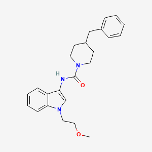 molecular formula C24H29N3O2 B2525690 4-benzyl-N-(1-(2-methoxyethyl)-1H-indol-3-yl)piperidine-1-carboxamide CAS No. 941988-28-9