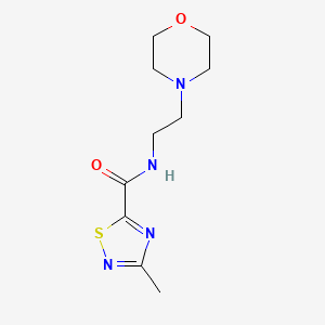 molecular formula C10H16N4O2S B2525702 3-methyl-N-(2-morpholinoethyl)-1,2,4-thiadiazole-5-carboxamide CAS No. 1448071-19-9