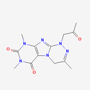 molecular formula C13H16N6O3 B2525708 3,7,9-trimethyl-1-(2-oxopropyl)-7,9-dihydro-[1,2,4]triazino[3,4-f]purine-6,8(1H,4H)-dione CAS No. 898440-58-9