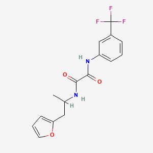 molecular formula C16H15F3N2O3 B2525717 N1-(1-(furan-2-yl)propan-2-yl)-N2-(3-(trifluoromethyl)phenyl)oxalamide CAS No. 1235650-73-3