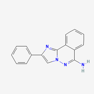 molecular formula C16H12N4 B2525730 2-苯基咪唑并[2,1-a]酞嗪-6-胺 CAS No. 54753-08-1