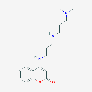 4-[(3-{[3-(dimethylamino)propyl]amino}propyl)amino]-2H-chromen-2-one