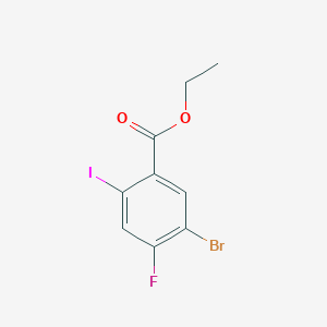 molecular formula C9H7BrFIO2 B2525754 Ethyl 5-bromo-4-fluoro-2-iodobenzoate CAS No. 1509083-82-2