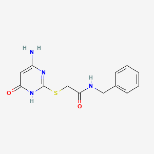 molecular formula C13H14N4O2S B2525762 2-[(4-amino-6-hydroxypyrimidin-2-yl)sulfanyl]-N-benzylacetamide CAS No. 449745-77-1