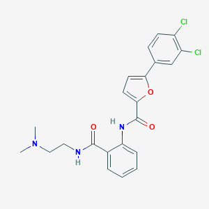 molecular formula C22H21Cl2N3O3 B252577 5-(3,4-dichlorophenyl)-N-(2-{[2-(dimethylamino)ethyl]carbamoyl}phenyl)furan-2-carboxamide 