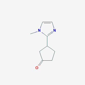 molecular formula C9H12N2O B2525780 3-(1-methyl-1H-imidazol-2-yl)cyclopentan-1-one CAS No. 1341733-03-6
