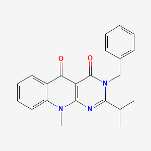 3-benzyl-2-isopropyl-10-methylpyrimido[4,5-b]quinoline-4,5(3H,10H)-dione