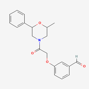 3-[2-(2-Methyl-6-phenylmorpholin-4-yl)-2-oxoethoxy]benzaldehyde