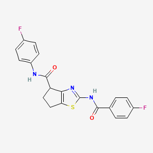 2-(4-fluorobenzamido)-N-(4-fluorophenyl)-5,6-dihydro-4H-cyclopenta[d]thiazole-4-carboxamide
