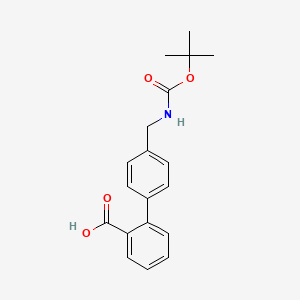 2-[4-[[(2-Methylpropan-2-yl)oxycarbonylamino]methyl]phenyl]benzoic acid