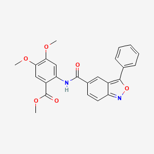 Methyl 4,5-dimethoxy-2-(3-phenylbenzo[c]isoxazole-5-carboxamido)benzoate