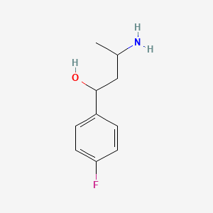 molecular formula C10H14FNO B2525809 3-氨基-1-(4-氟苯基)丁醇 CAS No. 1394747-96-6