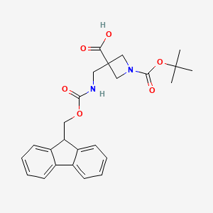 3-[(9H-Fluoren-9-ylmethoxycarbonylamino)methyl]-1-[(2-methylpropan-2-yl)oxycarbonyl]azetidine-3-carboxylic acid