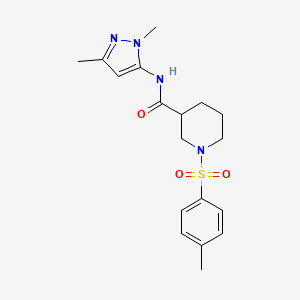 N-(1,3-dimethyl-1H-pyrazol-5-yl)-1-tosylpiperidine-3-carboxamide