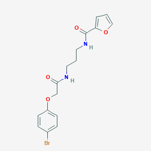 molecular formula C16H17BrN2O4 B252583 N-(3-{[(4-bromophenoxy)acetyl]amino}propyl)furan-2-carboxamide 