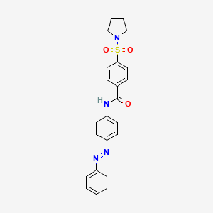 N-(4-(phenyldiazenyl)phenyl)-4-(pyrrolidin-1-ylsulfonyl)benzamide