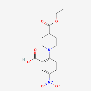 2-[4-(Ethoxycarbonyl)piperidino]-5-nitrobenzenecarboxylic acid