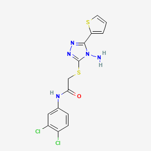 2-{[4-amino-5-(thiophen-2-yl)-4H-1,2,4-triazol-3-yl]sulfanyl}-N-(3,4-dichlorophenyl)acetamide