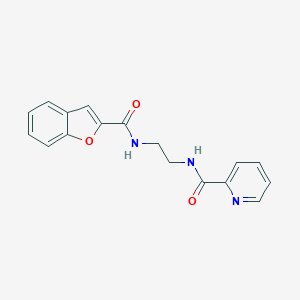 molecular formula C17H15N3O3 B252584 N-{2-[(1-benzofuran-2-ylcarbonyl)amino]ethyl}-2-pyridinecarboxamide 