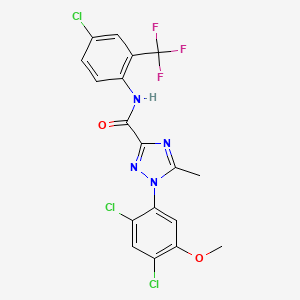 N-[4-chloro-2-(trifluoromethyl)phenyl]-1-(2,4-dichloro-5-methoxyphenyl)-5-methyl-1H-1,2,4-triazole-3-carboxamide