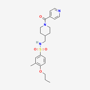 N-((1-isonicotinoylpiperidin-4-yl)methyl)-3-methyl-4-propoxybenzenesulfonamide
